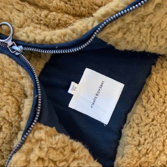 Thread & Supply 1/4 zip Sherpa pullover - Picture 2 of 6